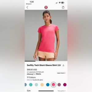 Lululemon Swiftly Tech Short sleeve